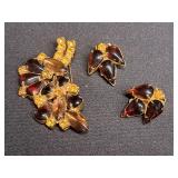 Vintage Brooch & Earring Set