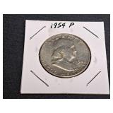 1954 P  VF Franklin Half Dollar