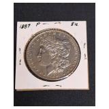 1887 P  BU+ Morgan SIlver Dollar