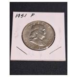 1951 P  VF  Franklin Half Dollar