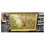 Signed Oil on Canvas LANDSCAPE  Art 36'ï¿½24'
