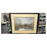 Signed WATERCOLOR ART BY COLLINS UTAH ARTIST NICE
