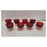 Ruby Red Champagne Glasses