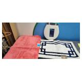 Two Bath Matts & Toilet Seat