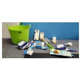 Bucket of Assorted Brushes