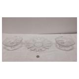 Depression Glass Serving Tray & Candy Dishes