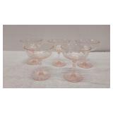Pink Depression Glass Champagne Glasses