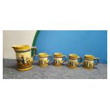 Pitcher and Matching Mugs