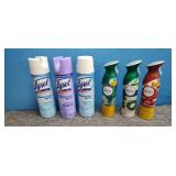 Full Bottles Lysol and Febreze Air Sprays