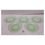 Green Depression Glass Plates