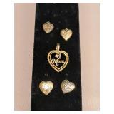 Vintage Hear Jewelry - Pendants & Earrings