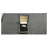 Sparkly Hearts Ring Sz 7.25 (no markings)