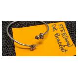Sterling Cat Bracelet