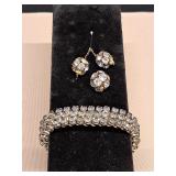 Vintage Bracelet & Rhinestone Pcs