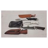 Bowie Knife, Damascus Blade Knife & Other Knife
