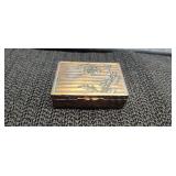 Vtg Metal Trinket Box made in Japan