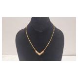 Elegant Vintage Gold Tone Faux Necklace
