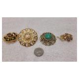 4)  Vintage Brooches