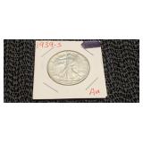 1939 S  AU Walking Liberty Half Dollar