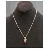 Pearlin Silver Cage Necklace (no markings)