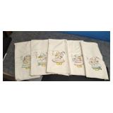 5 Days of Week Dish Towels size 35'ï¿½35'