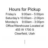 CLEARFIELD PICK UP INFORMATION
