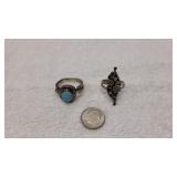 Size 7.25 & 9.25, (925 Silver Rings)
