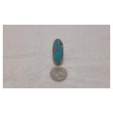 Vintage Silver & Turquoise Ring Size 7.75
