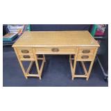 48'ï¿½23'ï¿½30' Bamboo Desk with Glass Top