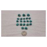 20) Turquoise Skull Beads