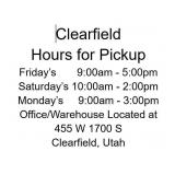 CLEARFIELD PICK UP INFORMATION