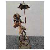 Unicycle Clown Music Box Sculpture