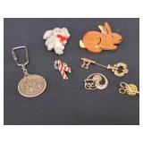 Assorted Pins & Key Chain