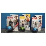 Three 4'  Star Wars Memrobilia Action Figures