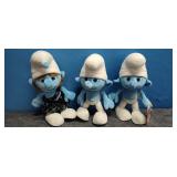 3) Smurf Stuffed Toys 10.5'tall