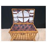 Picnic Basket w/ Plates & Cups