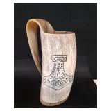 Viking Ox Horn Tankard Mug
