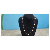 Vintage Trifari Faux-Pearl & Clear Bead Neckace