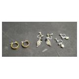 Vintage  Earrings 3 Pair