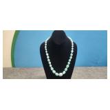 Light Blue Beaded Necklace, (maybe Aquamarine)