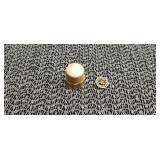 10k Thimball & Small  Pin Missing Stone (Gold?)