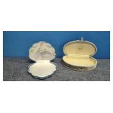 Vtg Velvet Jewelry Box & Silk Like Jewelry Box