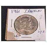 1961  Silver Franklin Half Dollar