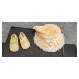 Antique Baby Bonnet, Shoes & Socks