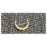 10k Gold Half Moon Brooch  1.2 grams