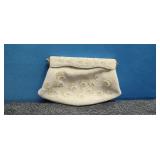 Vtg White Beaded Purse or Clutch 1950's - 1960's