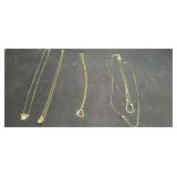 4) Fashion Goldtone Necklaces