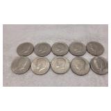 10) Kennedy Half Dollars  1971, 72, 73, 74 & 83