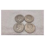 4) Kennedy Bicentennial Half Dollars 1776 - 1976