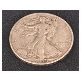 1944 D  Silver Walking Liberty Half Dollars